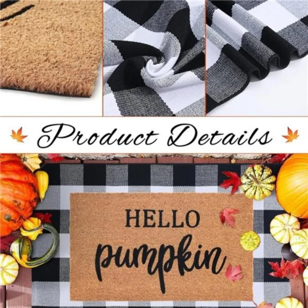 Fall Welcome Mat Set: Coco Coir Mat & 28x43
